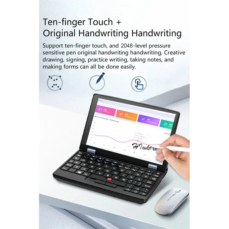 New VAL 7 Inch Mini Laptop Windows 11 2-in-1 Portable Computer Ultra-Slim Pocket Touch Screen - view 6