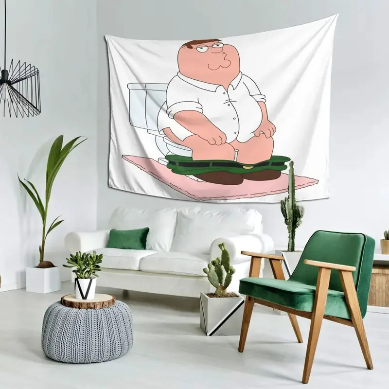 Tapiz VIKAMA Peter Griffin, el complemento perfecto para espacios masculinos, salas de juegos y bares, un regalo divertido para los fanáticos de la animación para adultos.