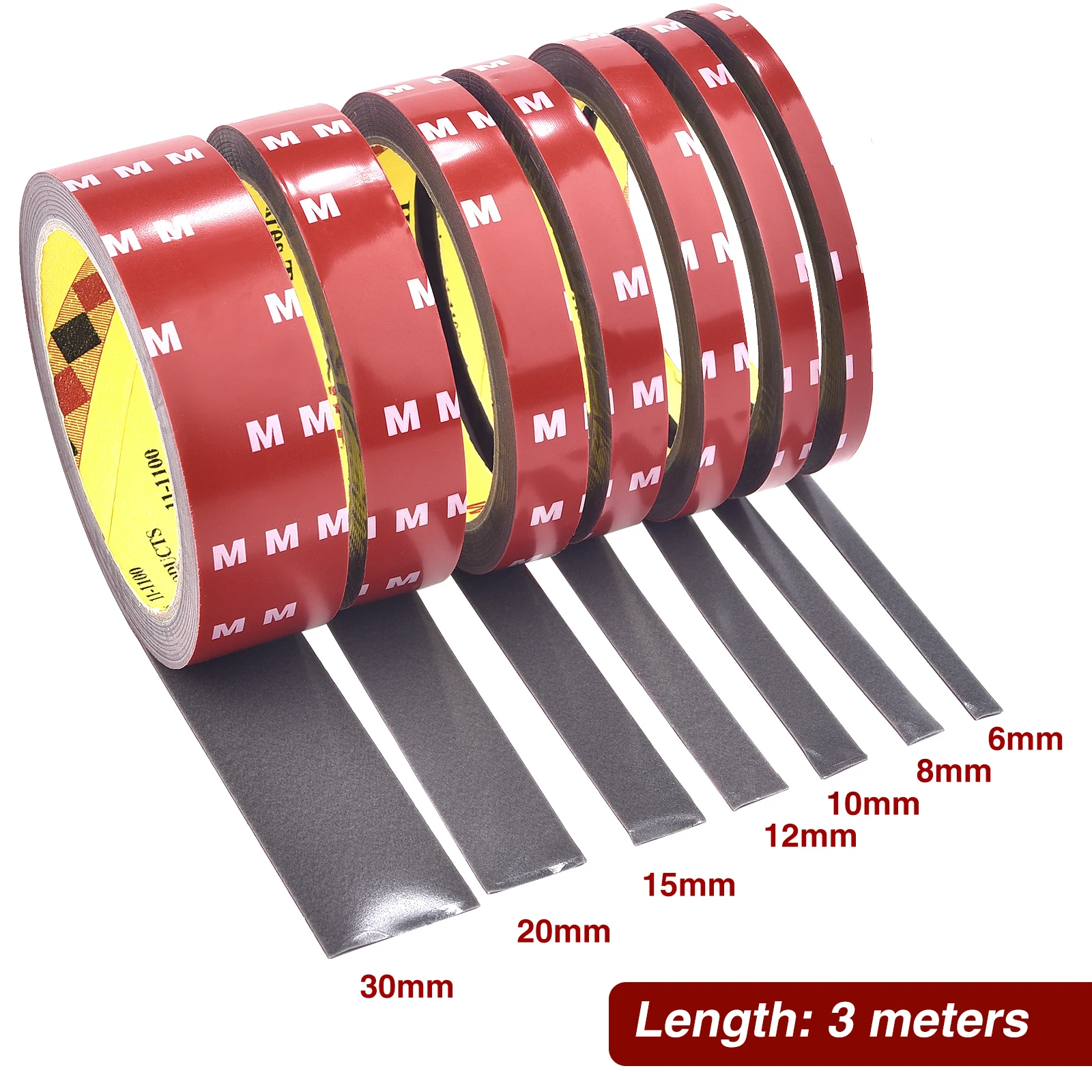 3Meters Strong Double Sided Adhesive Tape With High Viscosity For Automotive Use High Temperature Resistant Fixed Adhesive Patch
