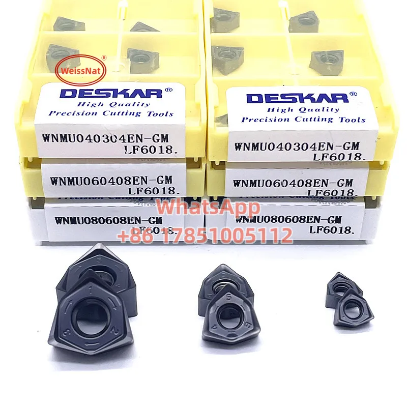 WNMU080608 WNMU060408 WNMU040304 Carbide Inserts Double Sided Hexagonal Fast Feed Milling Inserts For MFWN90