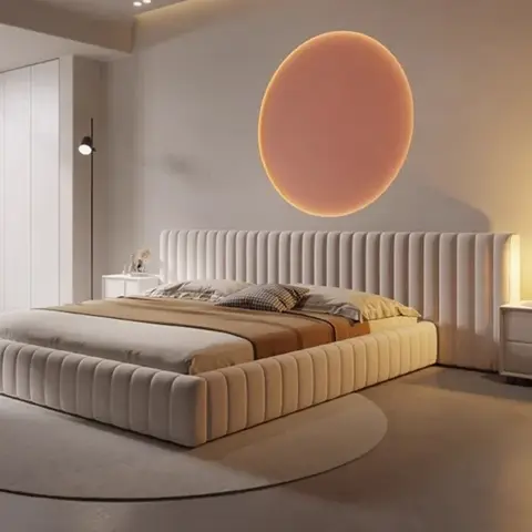 퀸 유럽 더블 침대 로얄 북유럽 킹 헤드보드 프레임 더블 침대, 여아 남아, 침실용 레티 매트릭스 가구