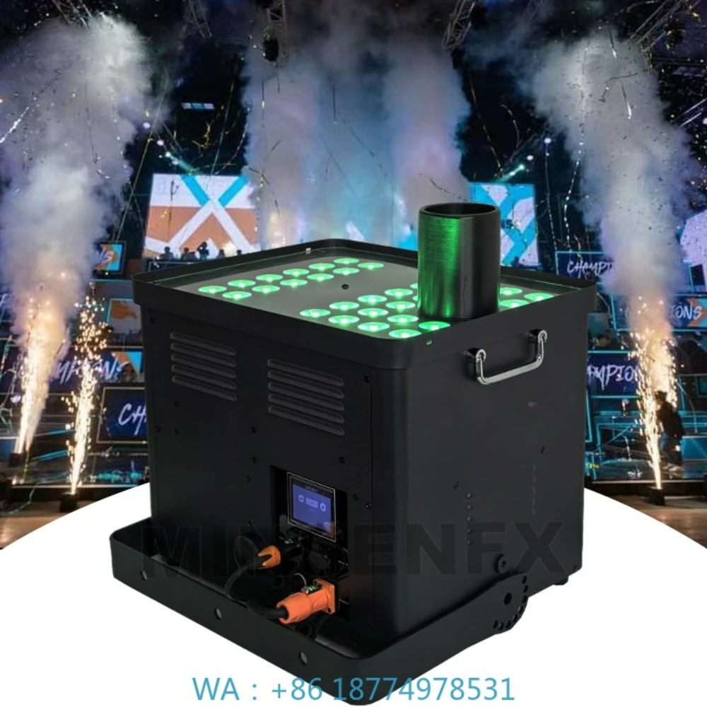 

Водонепроницаемая дымовая машина Co2 Jet Cannon для вечеринок, клубов, сцен и мероприятий, 18 м вертикальный дым, 4000 Вт, DMX, RGB LED-подсветка для сцены