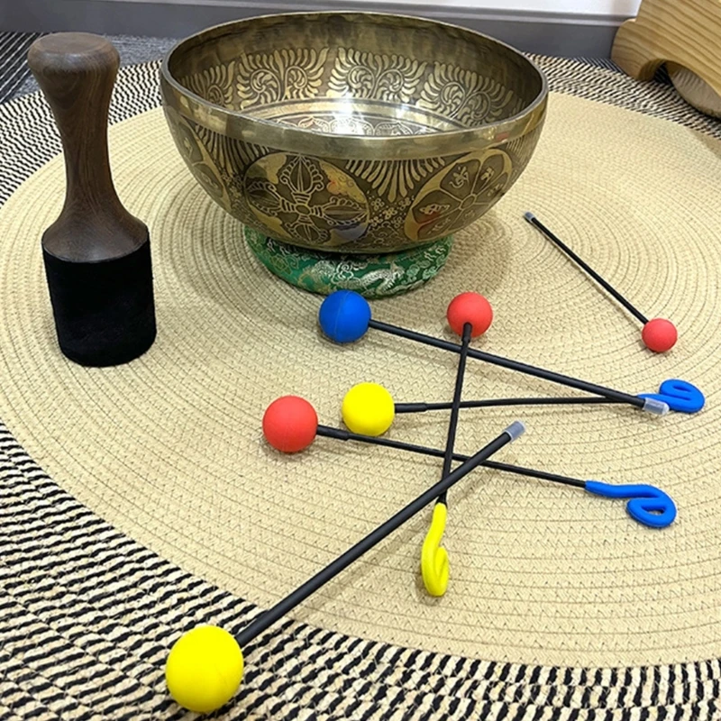 1 Pc Whale Sounds Gong Resonant Mallet Friction Gong Mallet Replacement Double Head Gong Wand for Sound Healing, Meditation