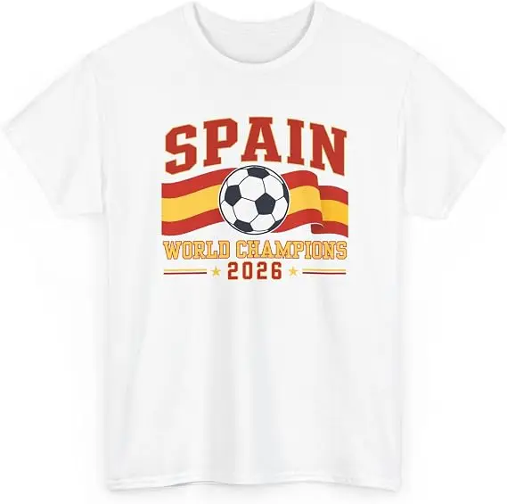 Spanien Weltmeister 2026 T-Shirt Fußballtrikot Y2K Spanien Fußball Grafik Spruch Tee Neuheit Geschenk – Detail 27