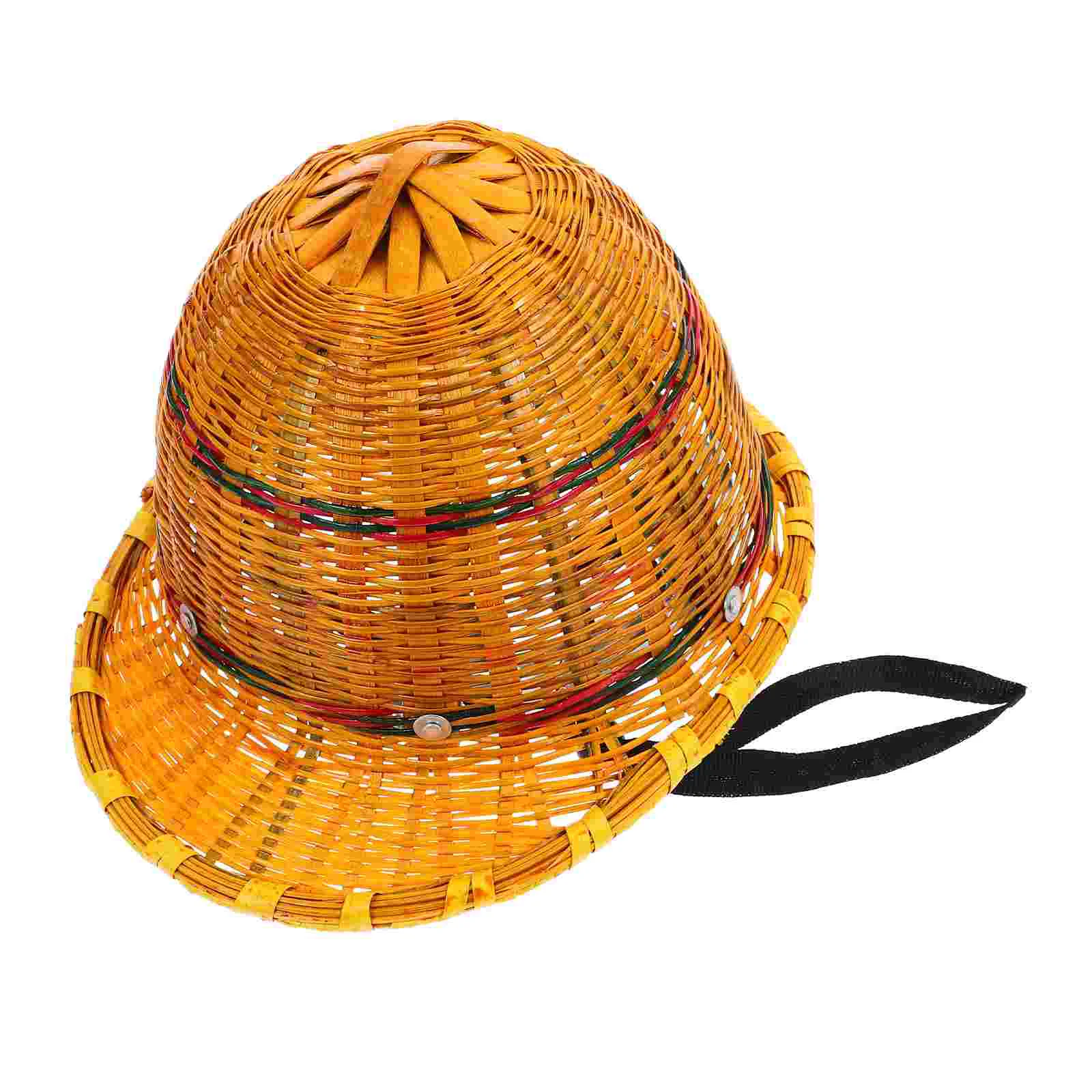 Bamboo Hard Hat Safety Construction Man Yellow Protective Caps Travel Straw