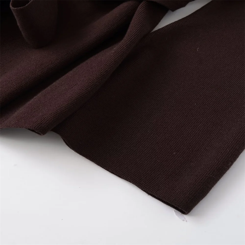 Giacca in maglia a maniche lunghe con cintura versatile con scollo a V in stile pendolarismo da donna nuovo autunno