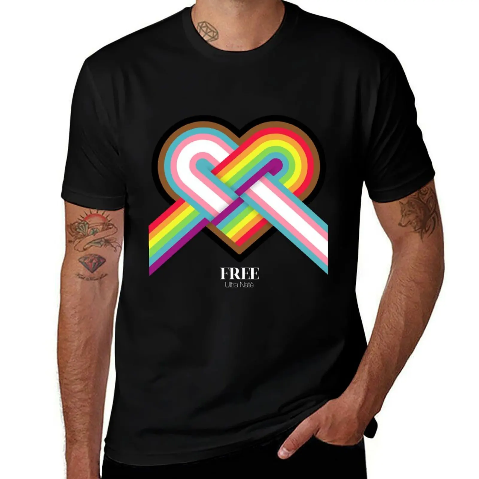 

NEW UNITY & PRIDE Ribbon wht type T-Shirt graphic t shirts for man anime t shirts for man T-Shirt