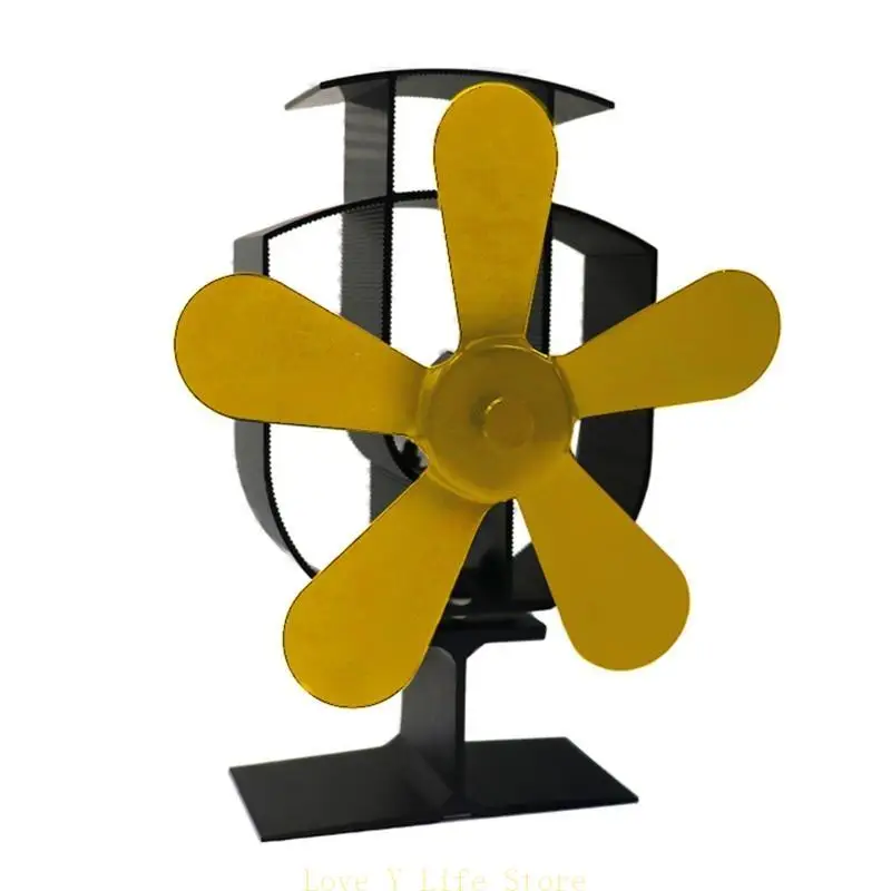 

L74C YL402 Fireplace Stove Fan 5 Heat Powered Fan Quiet Efficient for Wood