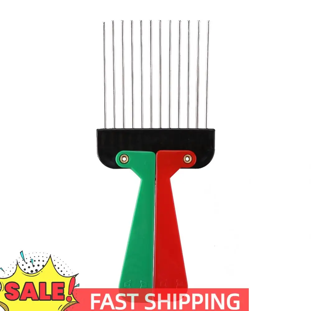 

Складная металлическая расческа для салона с широкими зубьями, афро расческа для распутывания волос, инструменты для укладки волос, вставка для распутывания волос, расческа для домашнего салона