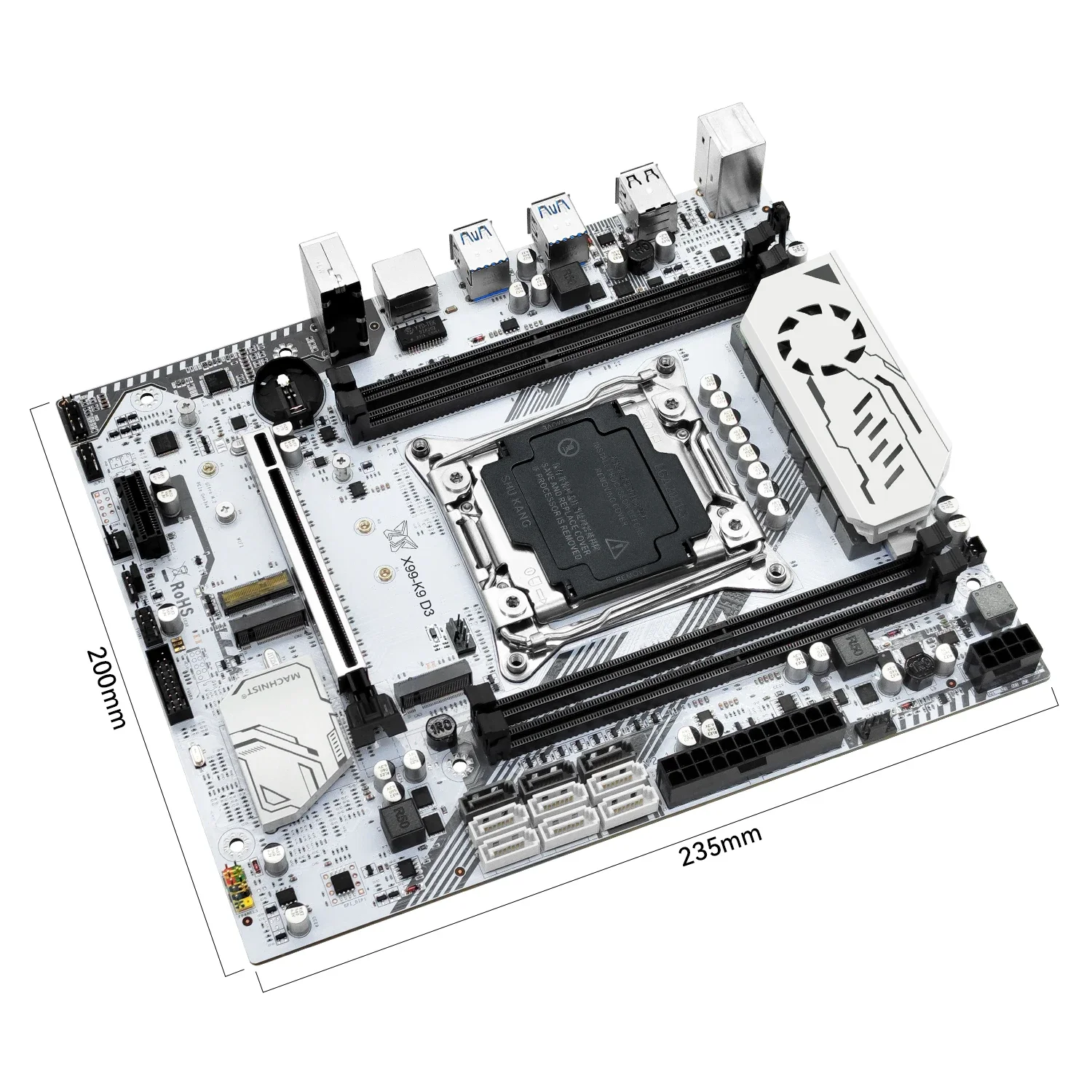 MACHINIST X99 Scheda madre Combo Intel Xeon E5 2673 V3 CPU DDR3 1*16GB RAM LGA 2011-3 Set Kit X99 K9-D3 Memoria a quattro canali