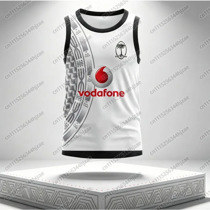 2026 Fiji Rugby Ärmelloses Trainings- und Match-Tanktop Sommer Neues Tanktop Atmungsaktives Schnelltrocknendes Sweatshirt Tanktop im Familienstil