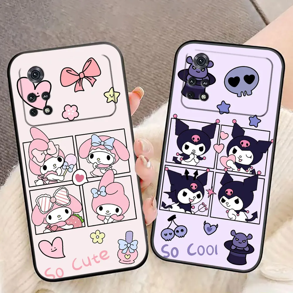 S-Sanrio K-Kuromi My Melody Phone Case For Xiaomi 14 13 13T 12 12T 11 11T 10T 9 8 SE POCO F6 F5 F4 M6 M5 M4 M3 X5 X4 X3 GT Case