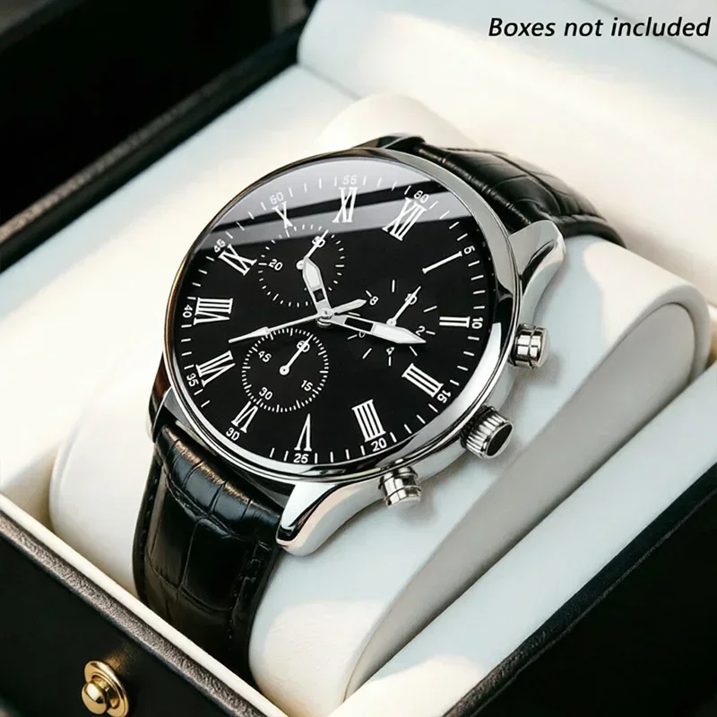 1Pcs Retro Business Men's Wrist Watch, Perfect Gift For Valentine's Day, Halloween, New Year's Day, Anniversary, Eid Al‑Fitr