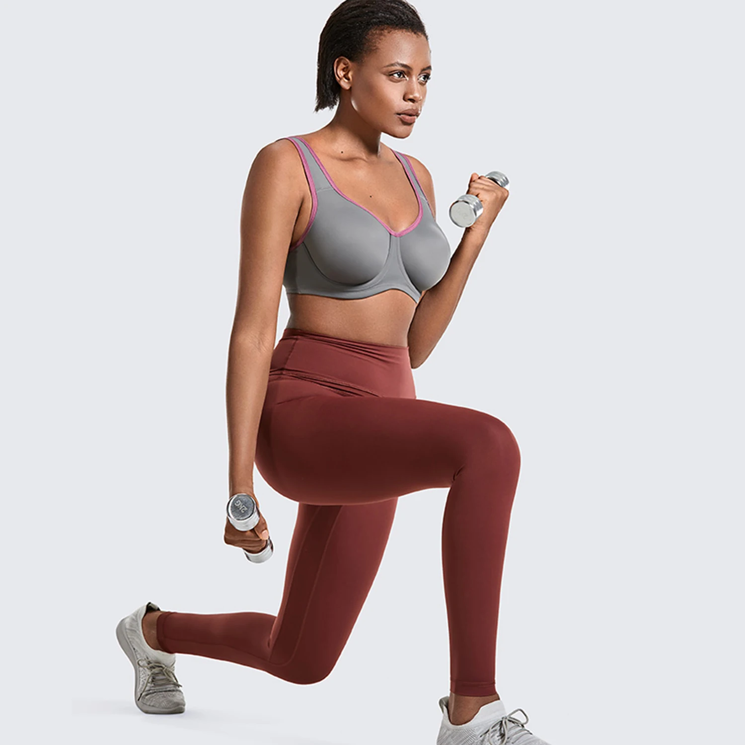 Women Bra Exercise Solid High Impact Plus Size Workout Running Sports Female Bras 2023 Fitness Underwire Bras Bralette