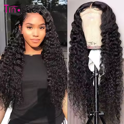 Tinashe 13x4 Deep Wave Frontal Wig 13x6 Lace Front Human Hair Wigs For Women Pre Bleached Ready To Go 6x5 HD Lace Closure Wigs