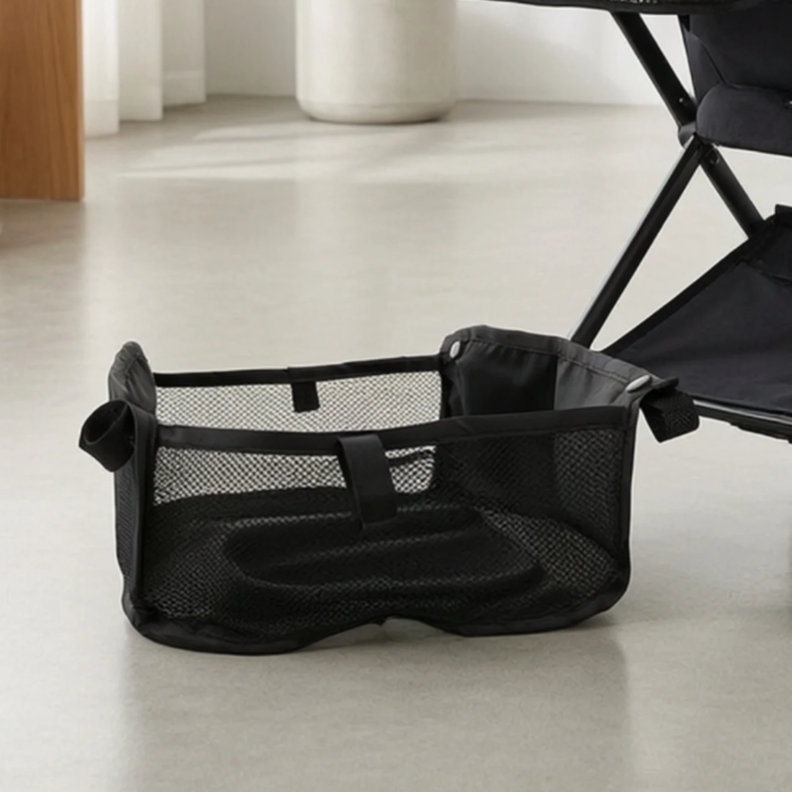 Under-Seat Stroller Basket Portable Stroller Undercarriage Bag Hard-Wearing Easy to Clean for Parents, Travel, Shopping