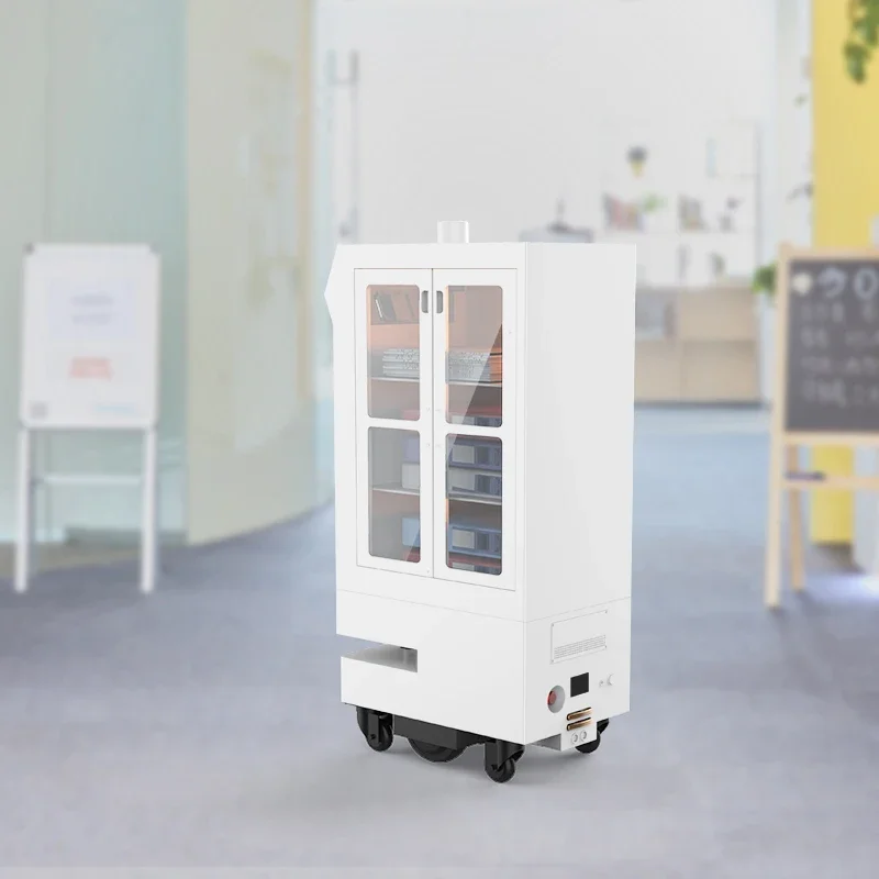 Reeman Parcel Delivery Robot Cafe Delivery Robot Navigation Intelligent Delivery Robot Autonomous Navigation By Elevator