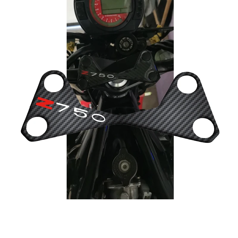 

3D carbon fiber Motorcycle Fork Upper Bridge Pad Protective Sticker For Kawasaki Z750 Z 750