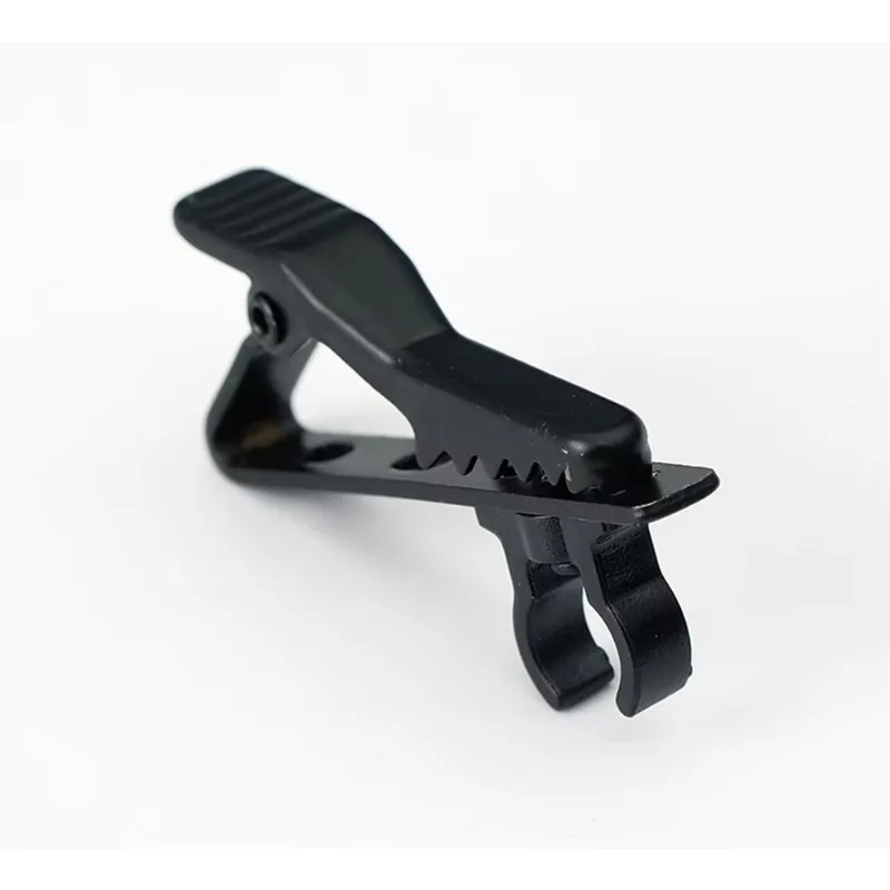 

Portable black collar clip microphone metal lapel collar clip accessories and parts MOQ 10