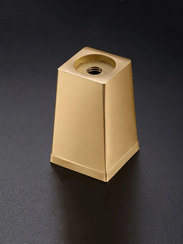 Brass Cabinet Leg Cover Tapered Chair Feet Covers Furniture Leg Ferrules Sofa Foot Cup Square Shape Gold Feet Protector