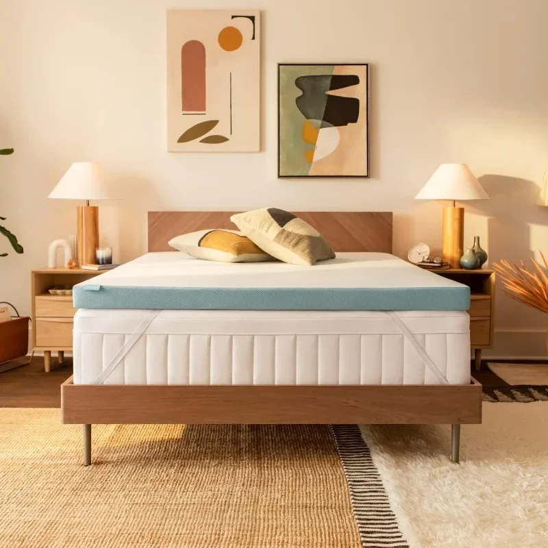 King Mattress Topper Medium Luxury Premium Foam, Washable Cover, Medium Cooling Topper
