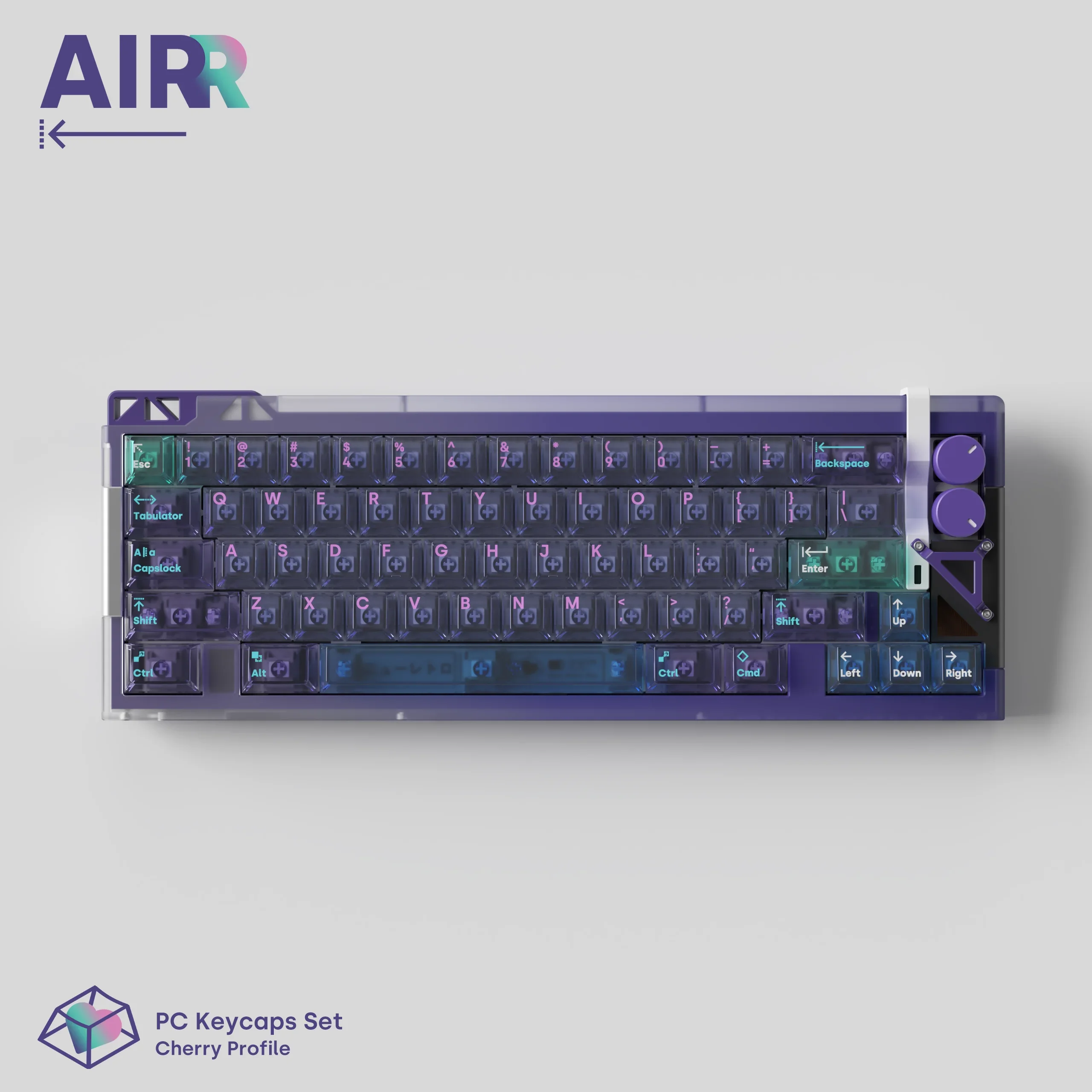 DEADLINE-Touches de clavier mécanique AIRR, violet, translucide, haut de gamme, sans profil, accessoires pour PC Gamer, cadeau, original