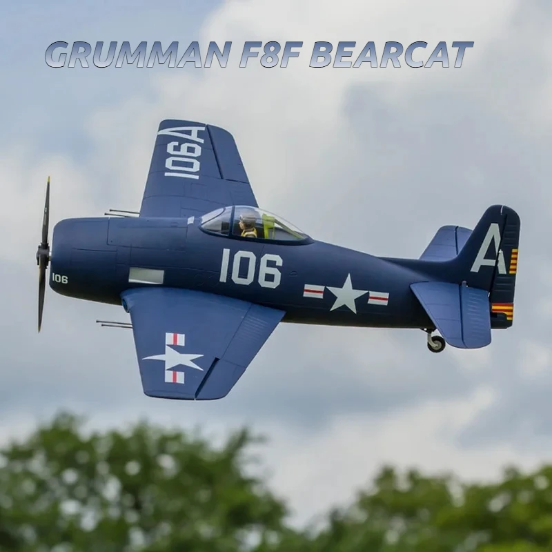 Freewing 1200MM Grumman F8F Bearcat Carrier Based Piston Fighter 1/9 Simulation Propeller Model Adult Outdoor Toy Gift