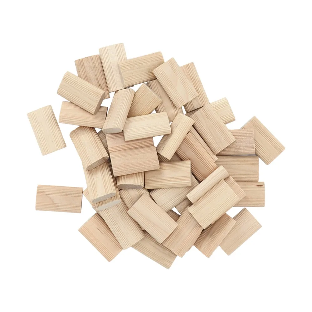 50 STKS 8x22x40mm Domino Tenon/Domino Losse Pennen Massief Beukenhout Ovale Vorm Losse Pennen voor Schrijnwerk Systemen