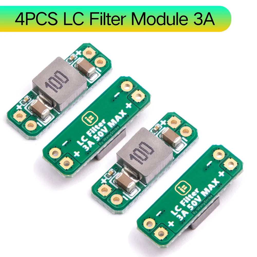 4pcs LC Filter Module 3A 5-30V Built-in Reverse Polarity Protection Reduce the effect of radiated interference for FPV Drone