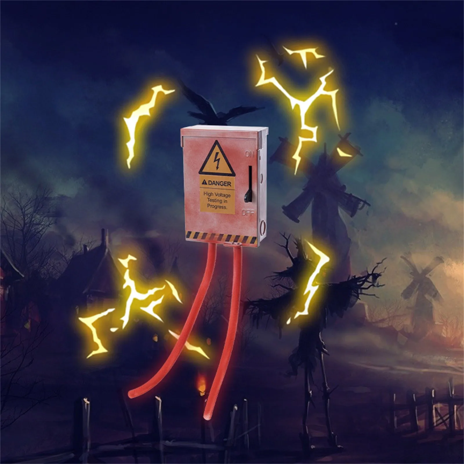 

Хэллоуин дом с привидениями отпугивает электрическую коробку, реквизит, свет и звук, ужасающая атмосфера, декор места, розыгрыши для дома с привидениями