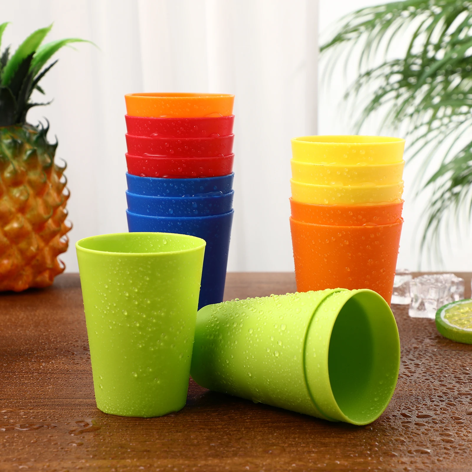 

Plastic Reusable Shatterproof Drinking Glasses Tumblers for Party Kids Fun Water Cups Plastic Barware Drinking Cups kichen bar