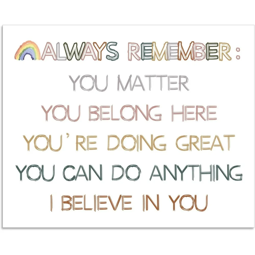 1 шт. вдохновляющая бумага для плакатов с цитатой, красочная, всегда помни, настенное искусство, без рамы, позитивные цитаты, художественный принт с радугой для дома 1 шт. вдохновляющая бумага для плакатов с цитатой, красочная, всегда помни, настенное искусство, без рамы, позитивные цитаты, художественный принт с радугой для дома