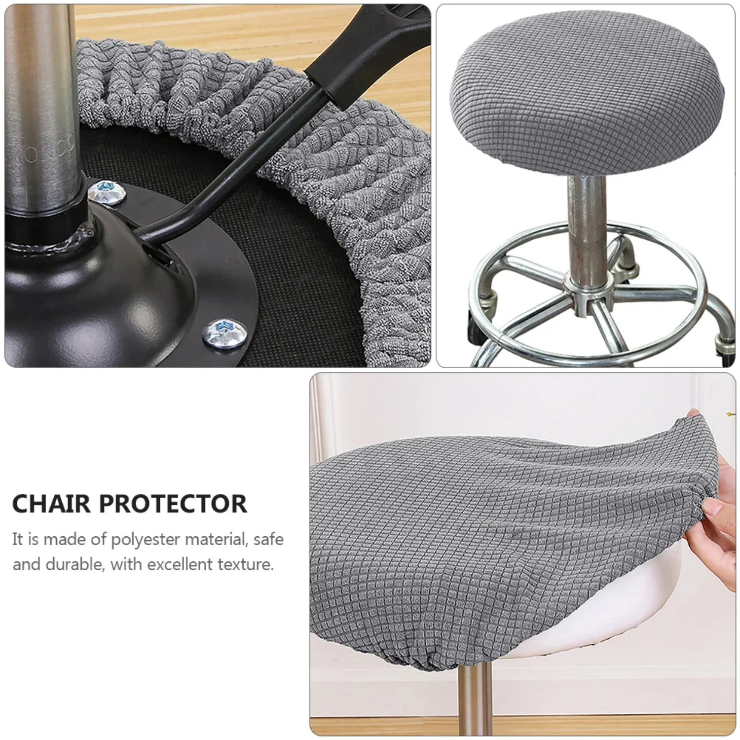 Round Stool Covers Washable Seat Cover  Stool Covers Stool Cushion Slipcover Elastic Bands  Wooden Metal Swivel Chair