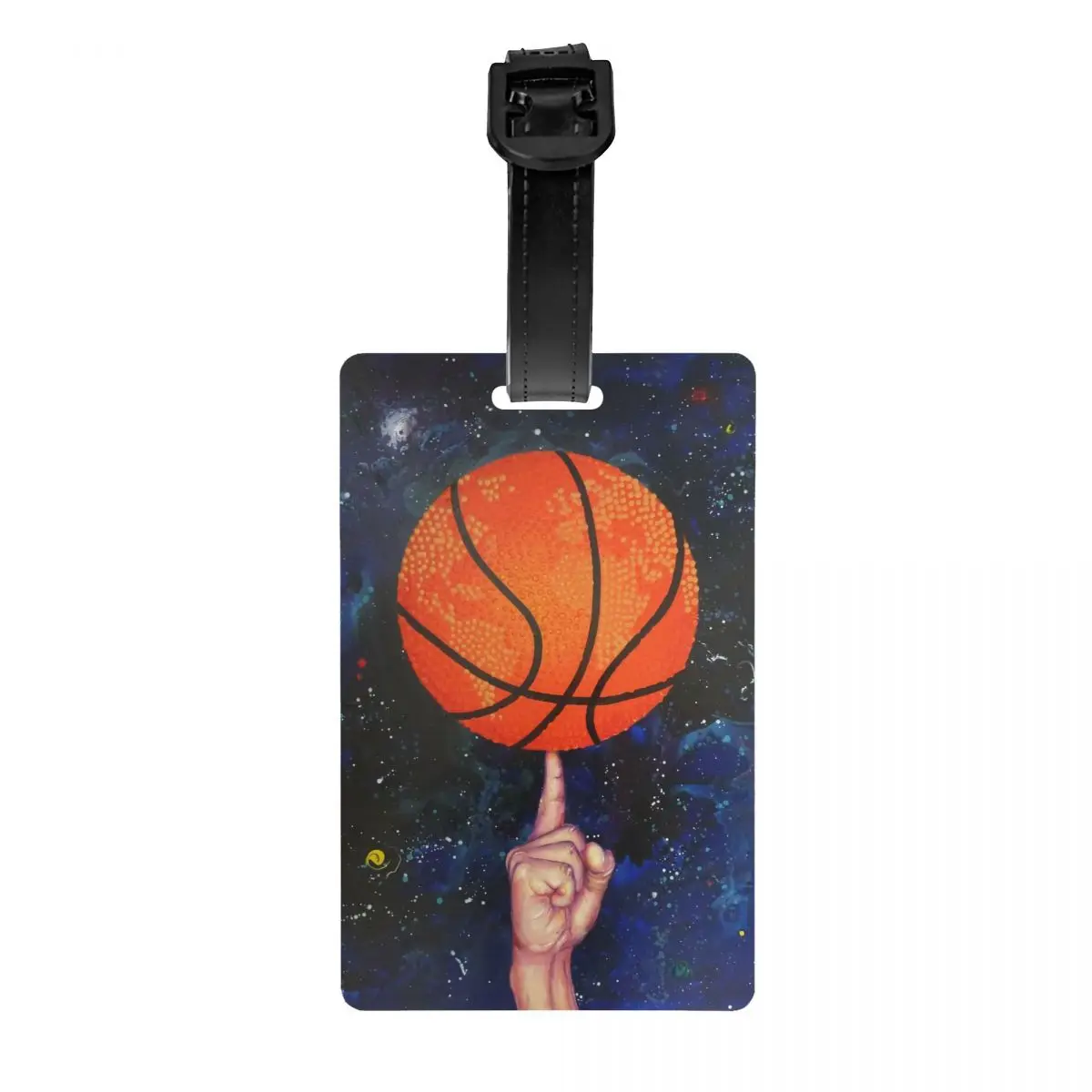 Custom Fingertip Basketball Luggage Tag With Name Card Privacy Cover ID Label for Travel Bag Suitcase