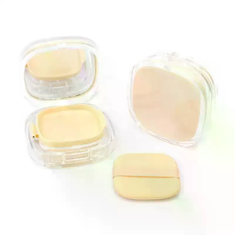 에어쿠션 파운데이션 DIY 박스 미니 귀여운 빈 퍼프 박스 휴대용 거울 포함 비비크림 화장품 메이크업 케이스 용기 스펀지 포함