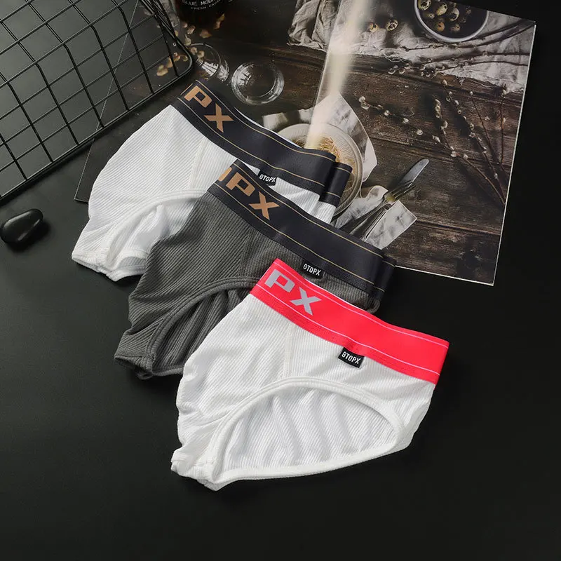 Postage men's briefs with low waist and single-layer bag in summer, thin thread modal shorts and tight-fitting boys' tide.