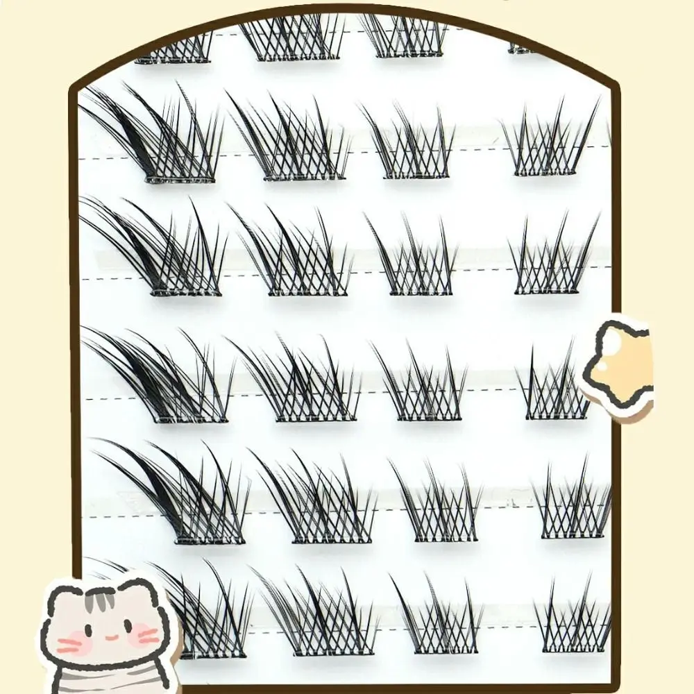 Flauschige gefälschte Cluster-Wimpern zum Selbermachen, langlebig, kleberfrei, falsche Wimpern, Make-up-Werkzeuge, wiederverwendbar, selbstklebend, falsche Wimpern, Party