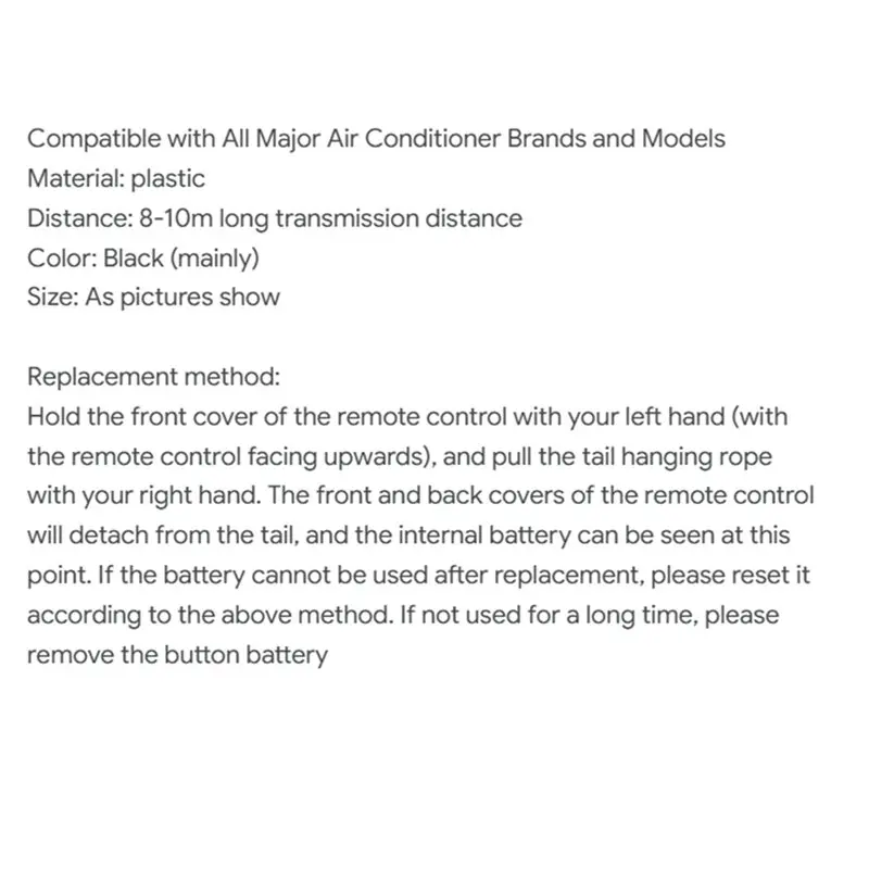 ABKQ-Universal A/C Remote Control With Fluorescent Buttons Air Conditioner Remote Control Easy-To-Use Remote Control Panel