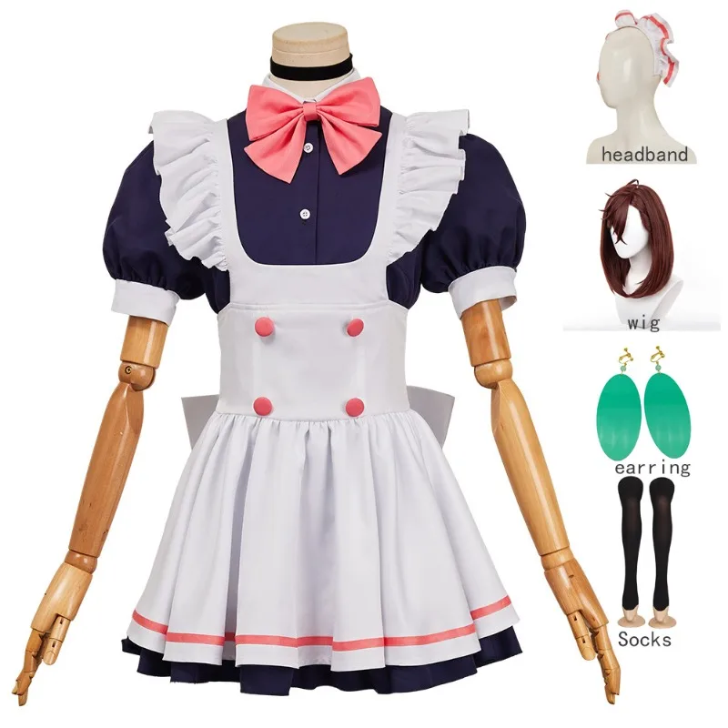 

ANIMECC Ayase Momo Cosplay Maid Wig Anime DAN DA DAN Cosplay SIZE S-2XL Sexy Dress Halloween Party Outfits for Women