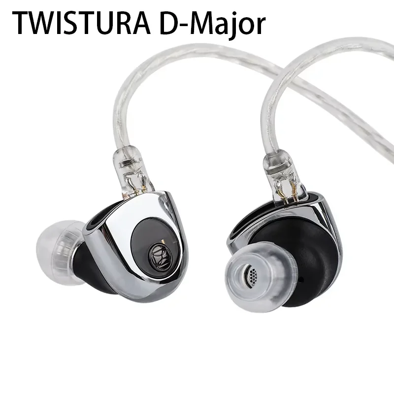 TWISTURA D-Major 10mm Dual-Chamber Dual-Magnetic Dynamic Driver HIFI in-Ear Wired Earphone Sport IEMs with Replaceable Catheter