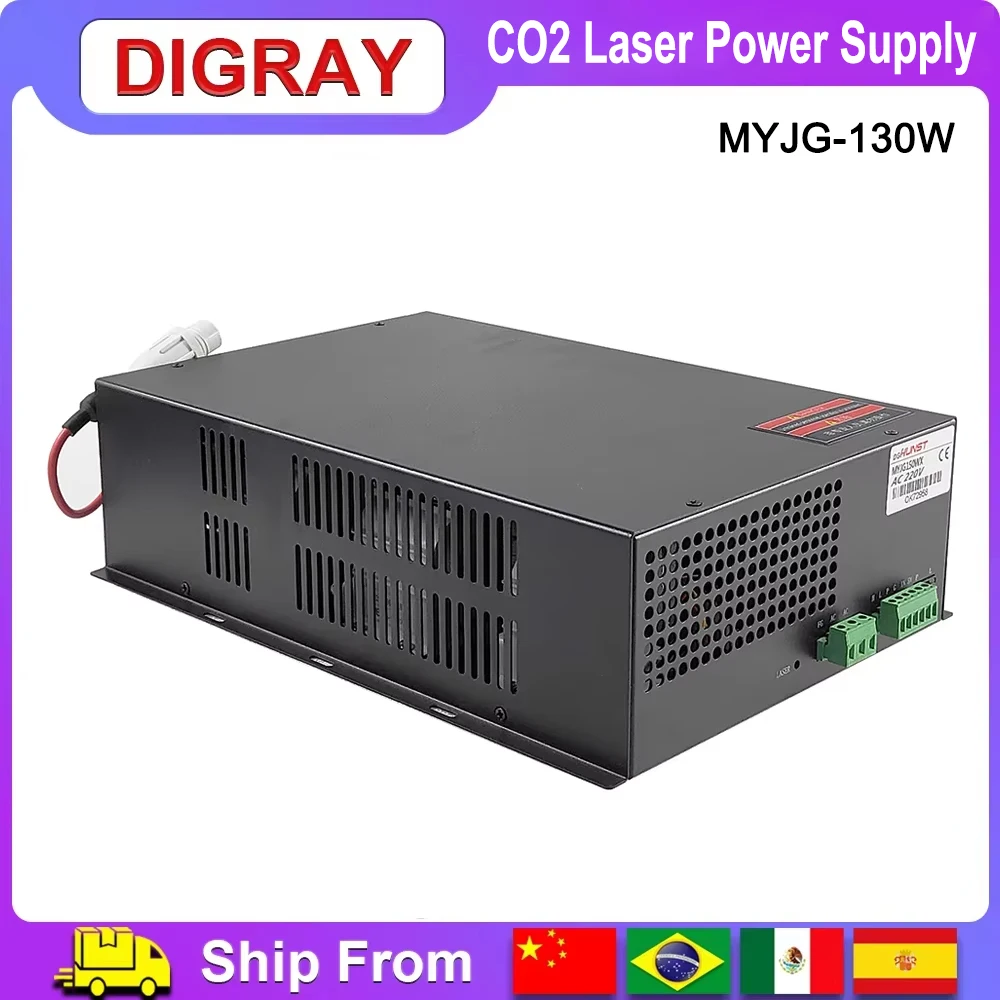 DIGRAY 130W Co2 Laser Power Supply MYJG-150W for 130W 150W Laser Cutting and Engraving Machine