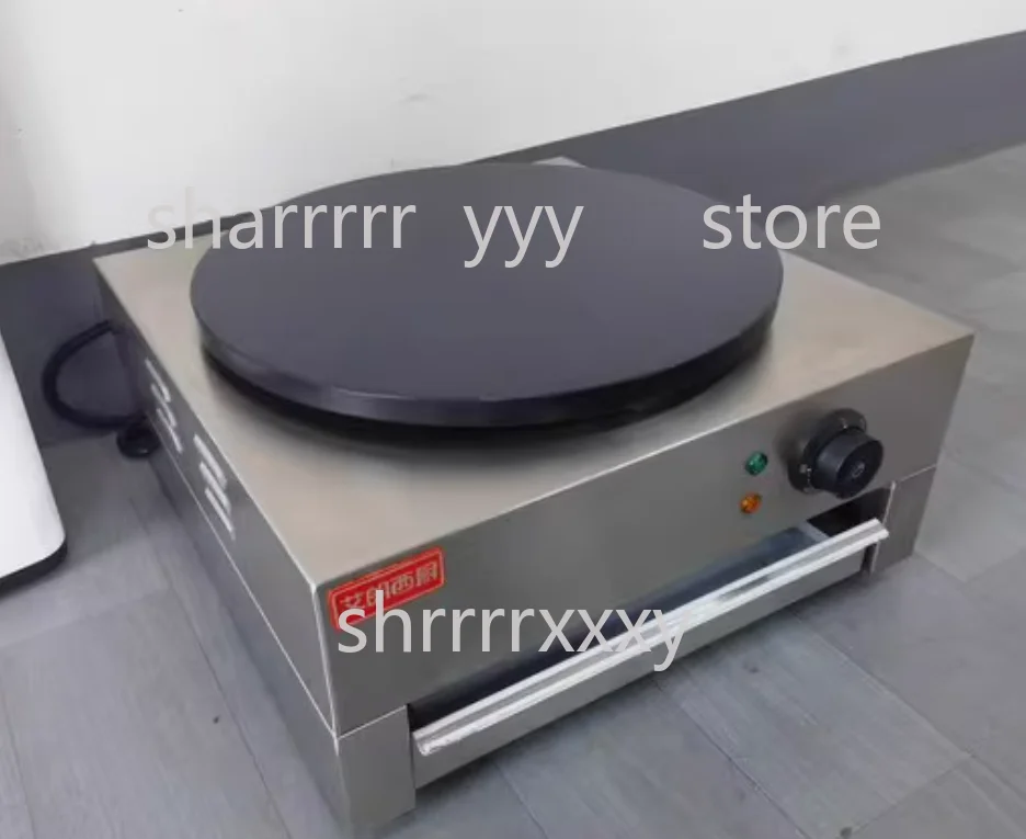 Commercial Electric Crepe Maker Pancake Machine Cast Iron Griddle Non-Stick Pan for Snack Shop Restaurant