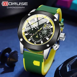 BORUSE Watches for Mens Chronograph Mens Waterproof Quartz Wristwatch Men Watch Relogio Masculino