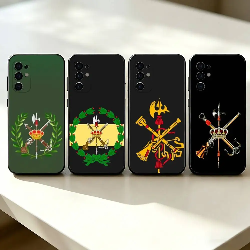 S-Spanish Legion Logo Design Phone Case For Samsung S25,S24,S21,S22,S23,S30,Ultra,S20,Plus,Fe,Soft Silicone Black Cover