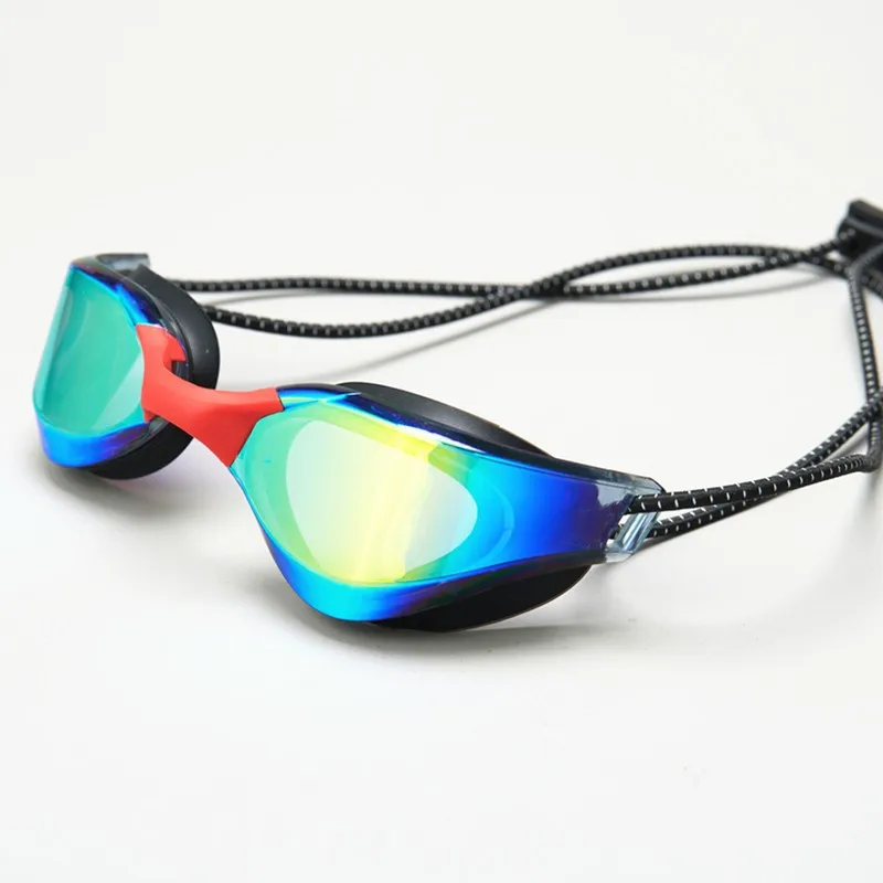 New Swim Glasses Rope Head with Adult Racing Goggles Dazzling Electroplated Waterproof Anti-fog Sports Swimming Goggles