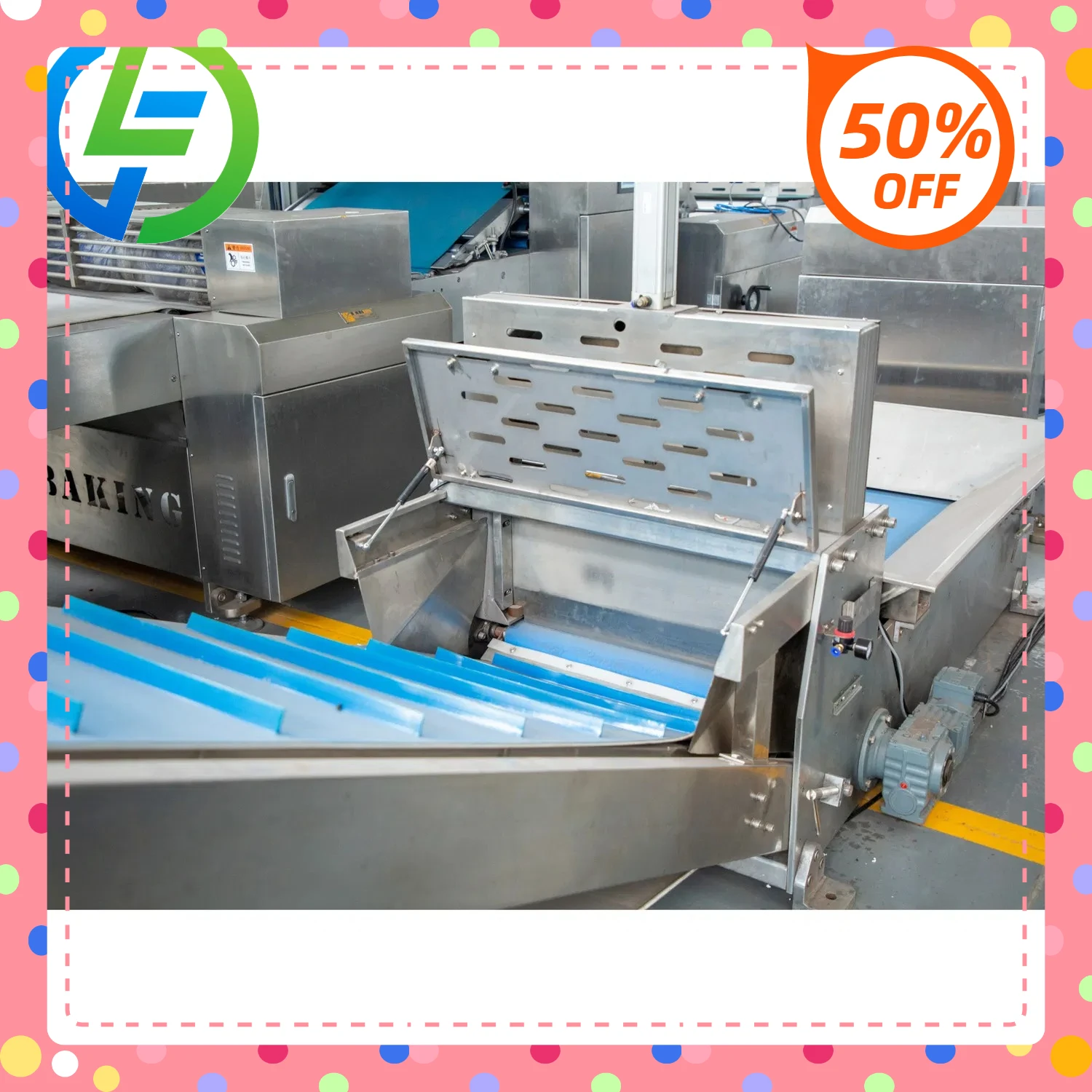 آلة تصنيع البسكويت الصلبة/الناعمة الأوتوماتيكية بالكامل بعمر طويل خط إنتاج بسكويت الساندويتش مع آلة التعبئة