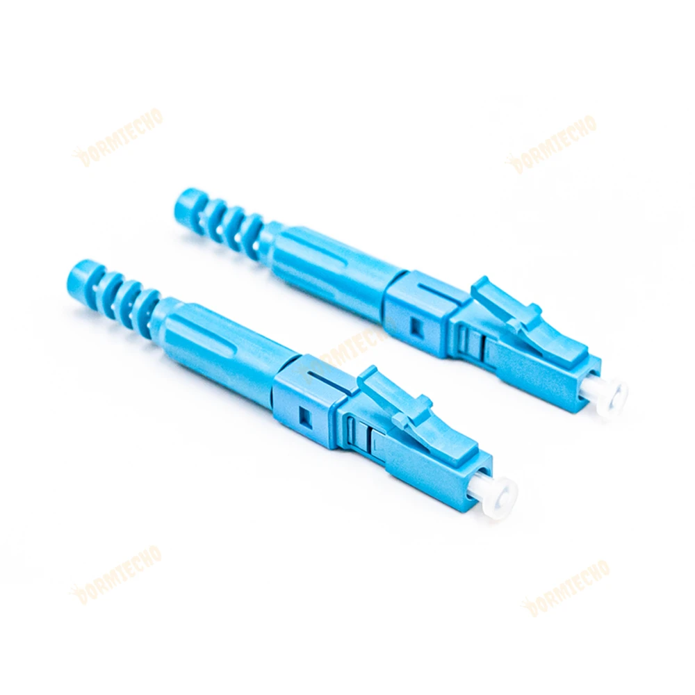 Connecteur de Fiber optique rapide SM LC UPC 0.9mm, 10/50/100/200 pièces intégrées pour épissure à froid, adaptateur monomode LC de Type FTTH