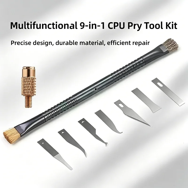 Smartphone BGA Chip Pry Scraper Set CPU Glue Removing Blades Dust Brushes For Circuit Board IC Maintenance Hand Tool Kit