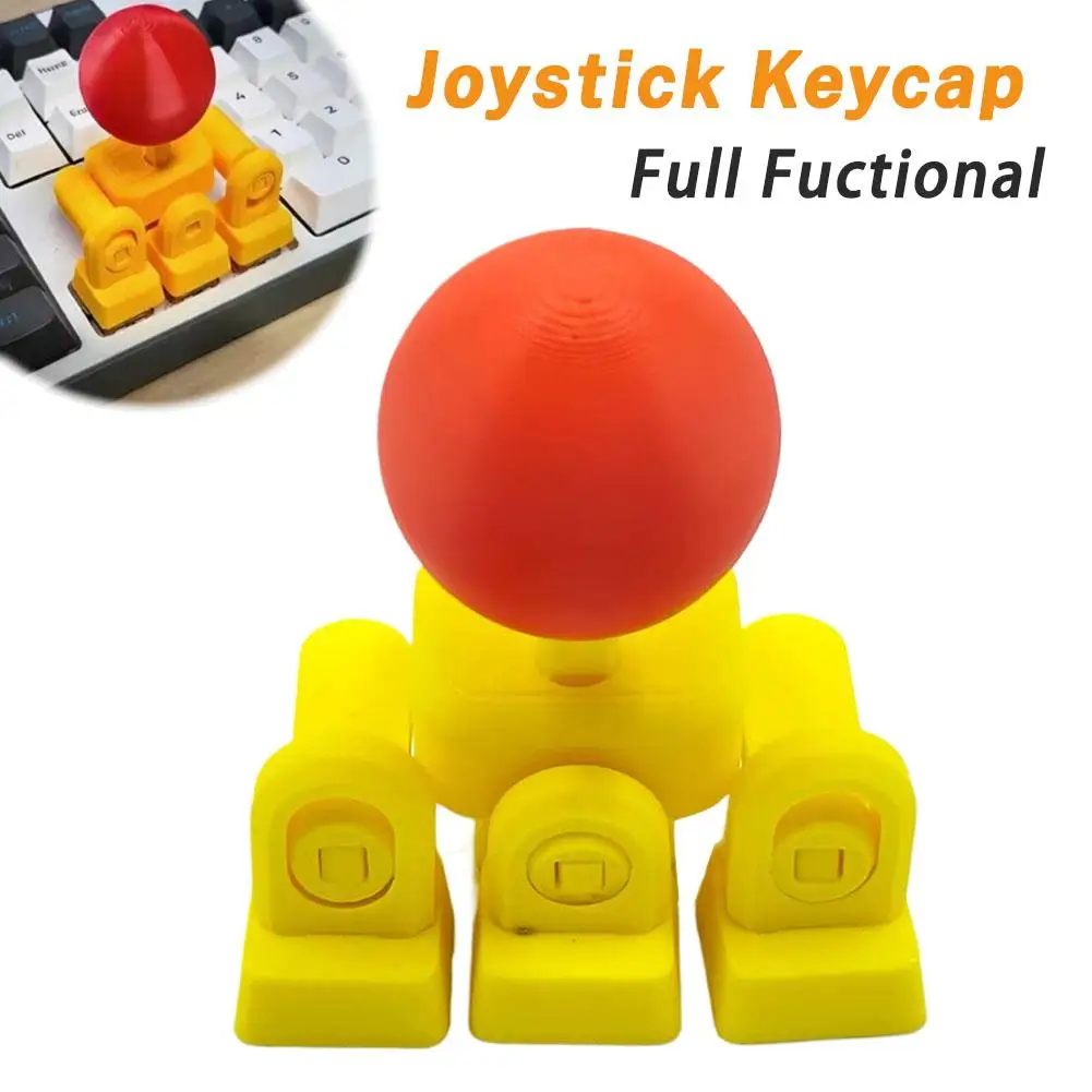 Creative Game Joystick Handle for Retroid Pocket 6 RP6 Arcade Lever Mod Retro Handheld Accessories Personalized WASD Keycaps