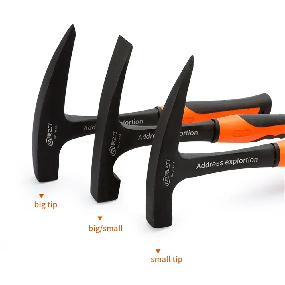 Multifunctional Hand Tool Geological Hammer Mine Exploration Survey Pointed Tip Multi-tool Construction Professional Tools
